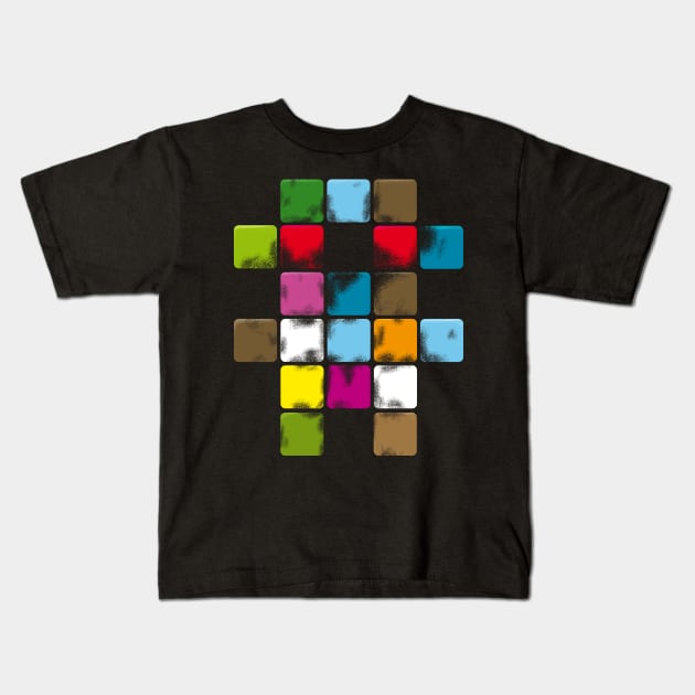 Teddy bear - sci-fi / abstract color Kids T-Shirt by Nikokosmos